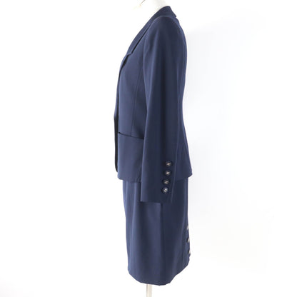 Chanel COCO Mark Button Wool 2way Jacket Skirt