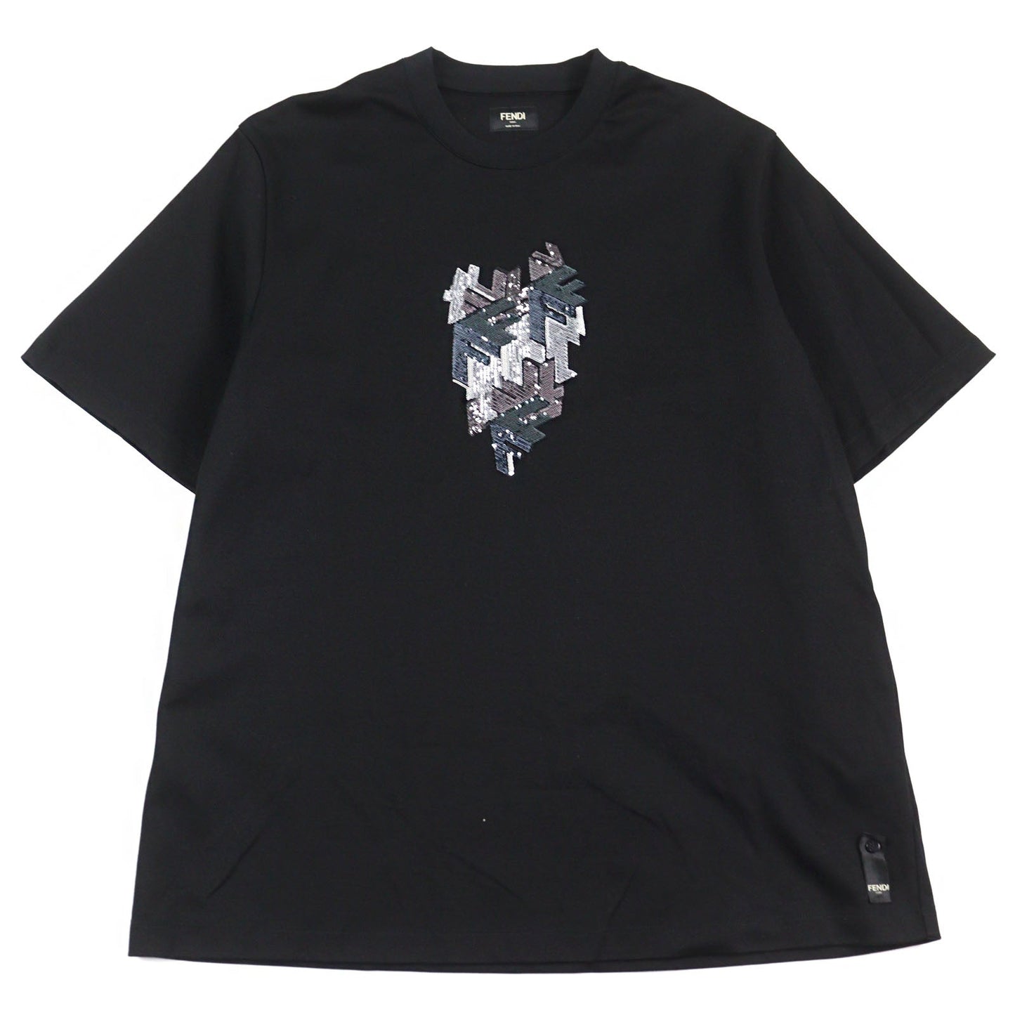 Fendi Logo sequin cotton T-shirt
