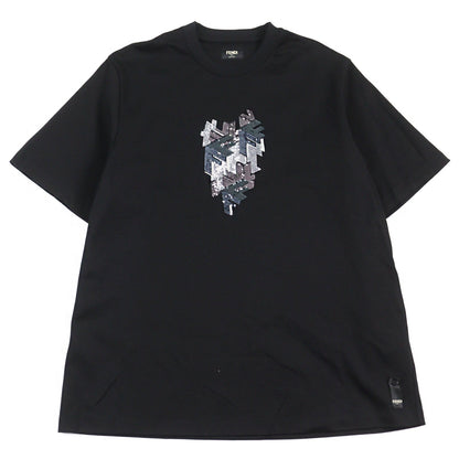 Fendi Logo sequin cotton T-shirt
