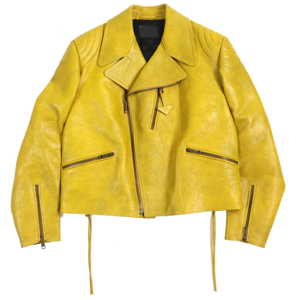 Prada Triangle Logo Charm Calfskin Jacket