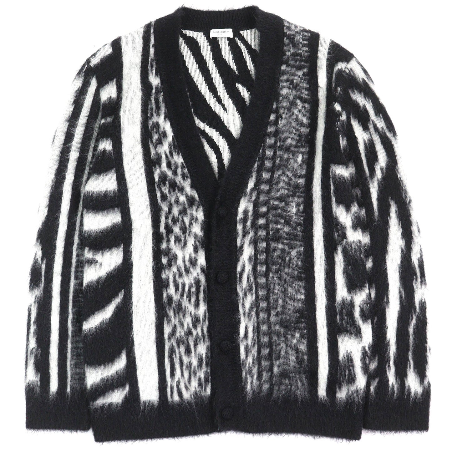 Saint Laurent Paris Mohair Nylon Cardigan