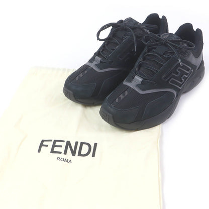 Fendi FASTER TRAINERS FF logo Zucca mesh leather sneakers
