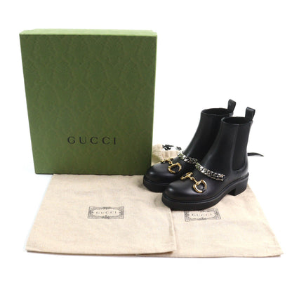 Gucci Horsebit Chain-embellished Leather Boots