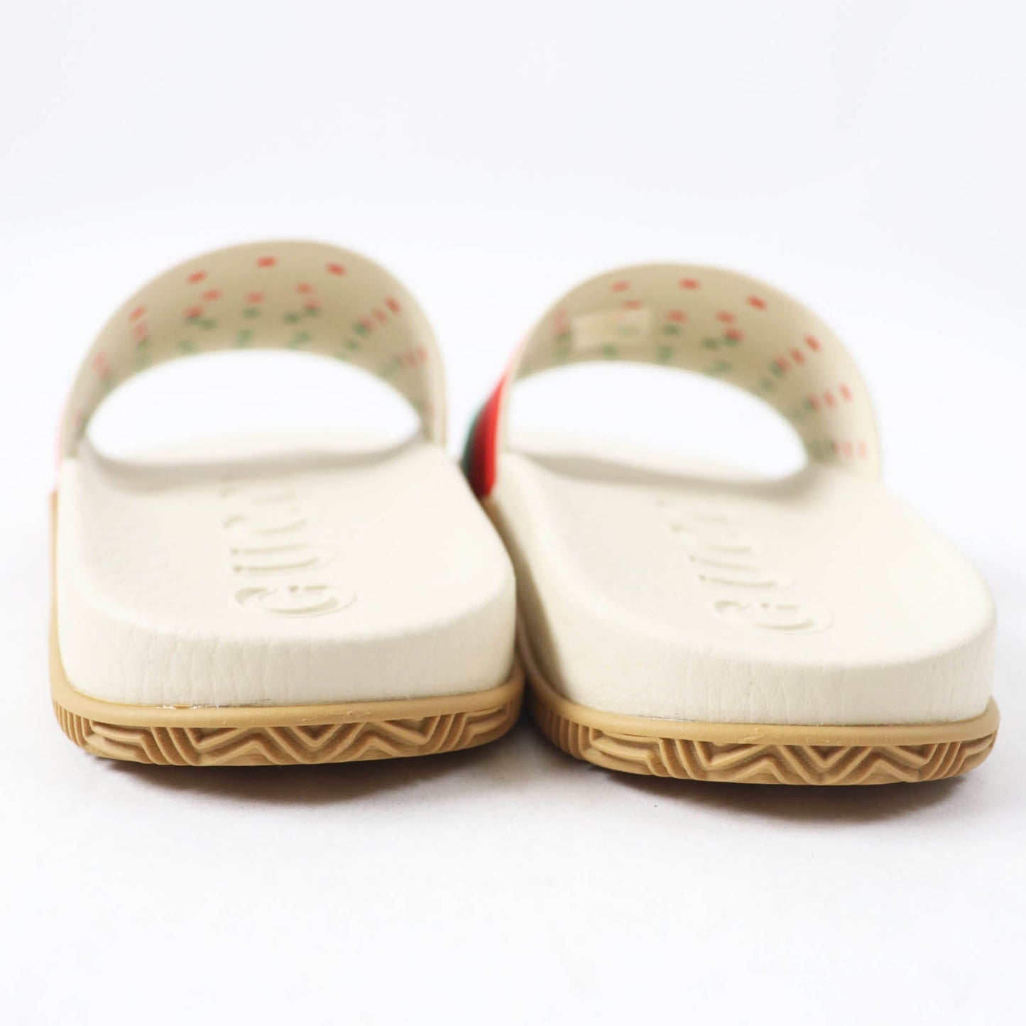 Gucci Interlocking G Slide Rubber Leather Sandals