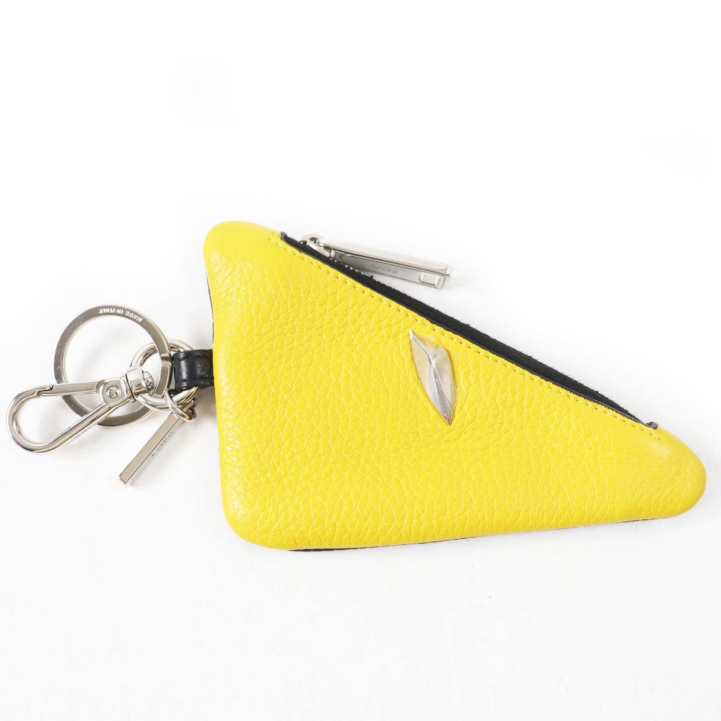 Fendi Bugseye Triangle Bicolor leather Coin Case