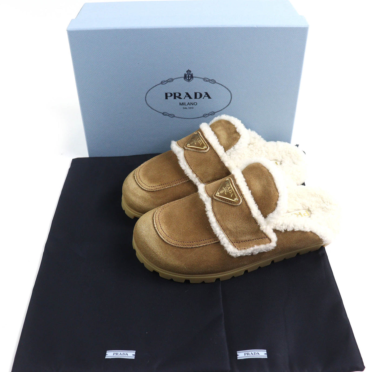 Prada 1S711M Suede leather Slippers