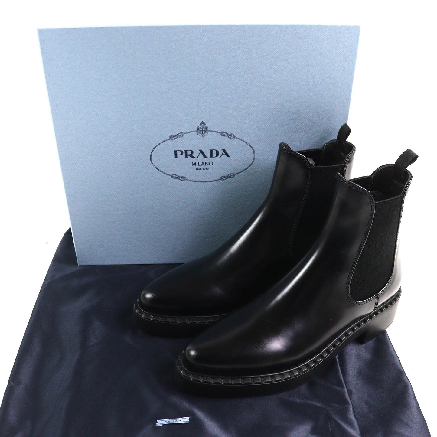 Prada Chelsea Boots Brushed leather Boots