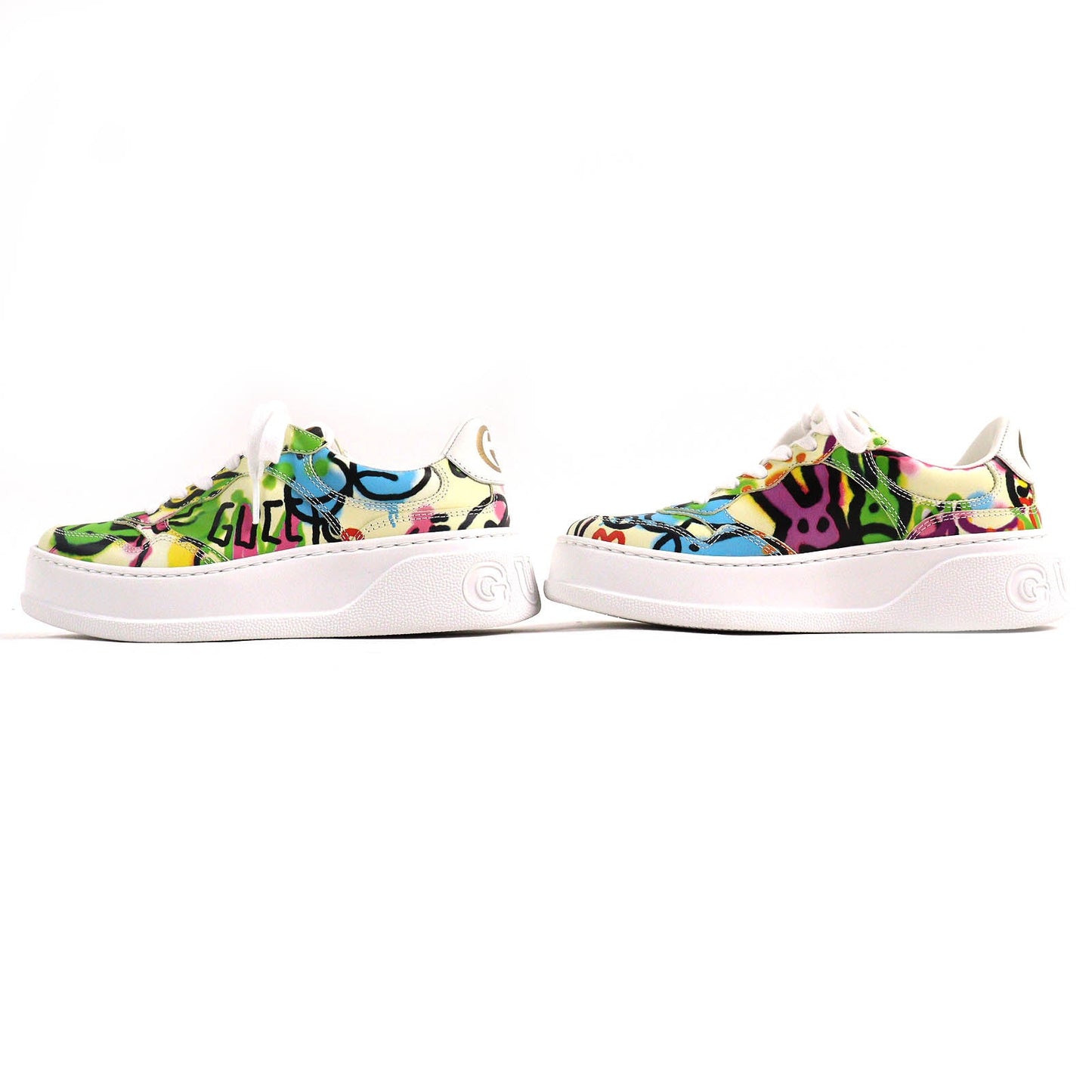 Gucci Interlocking G Graffiti Print Rabbit Platform sneakers