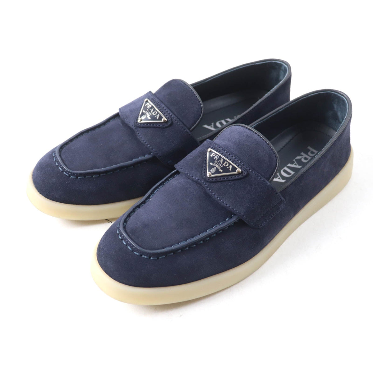 Prada 1D222N Suede Loafers