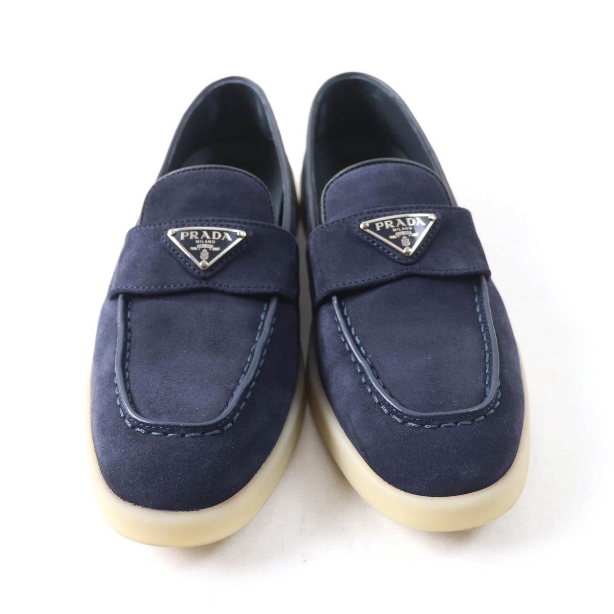 Prada 1D222N Suede Loafers