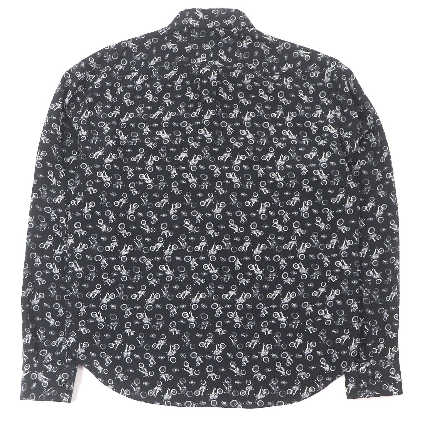 Saint Laurent Paris Bike All-over Print Silk Shirt