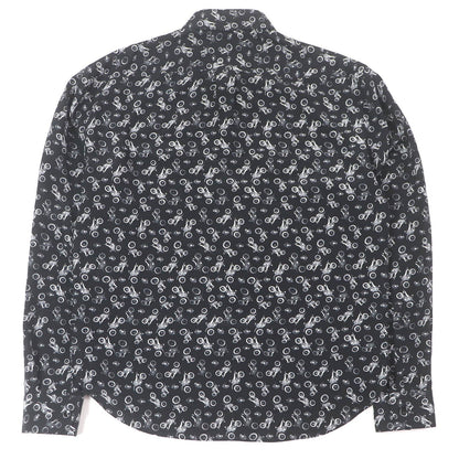 Saint Laurent Paris Bike All-over Print Silk Shirt