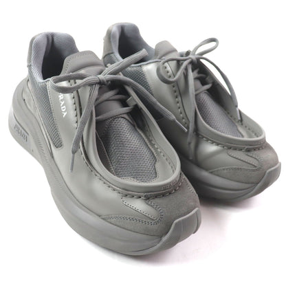 Prada SYSTEM Triangle logo leather sneakers