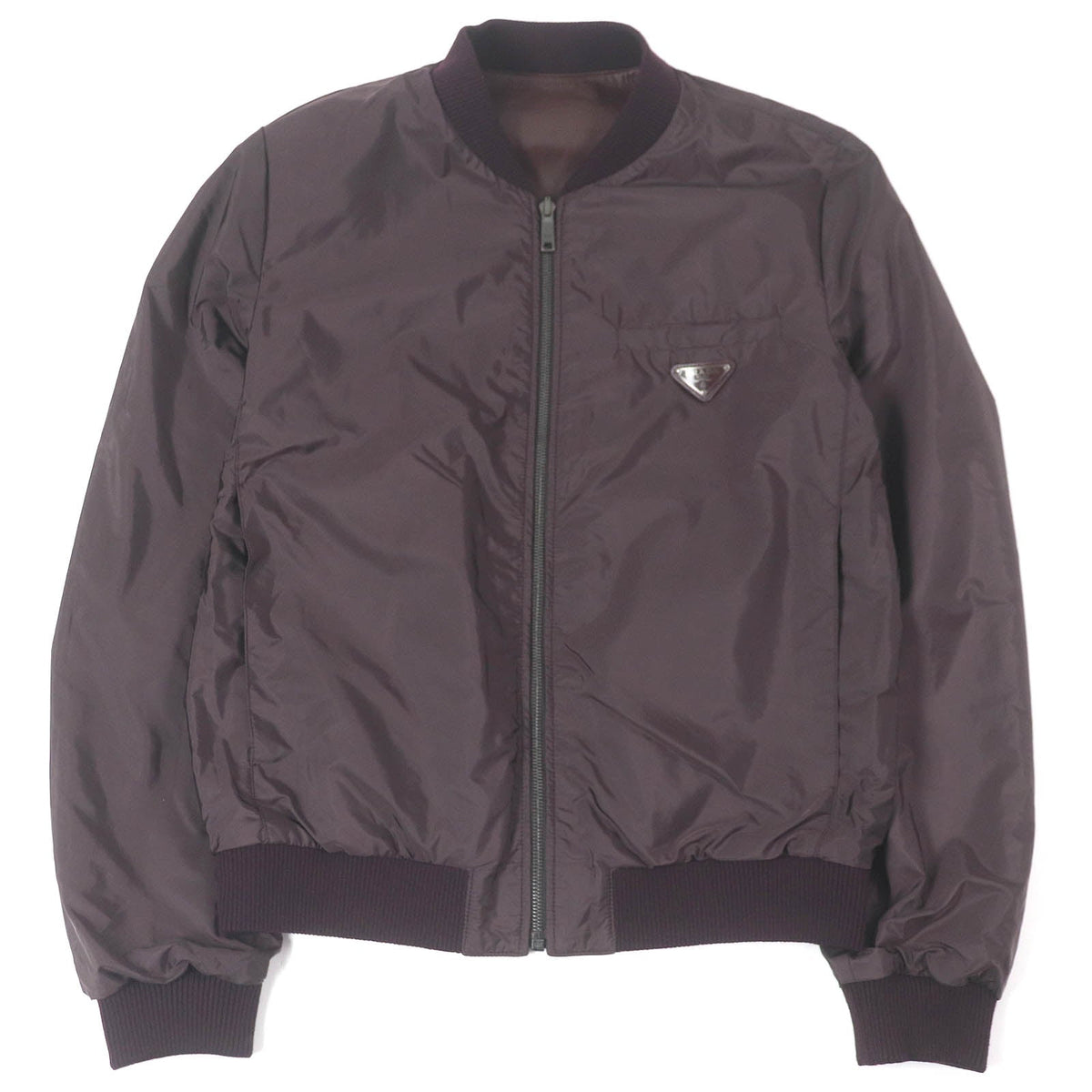 Prada Triangle logo Sheep leather Nylon 2way jacket