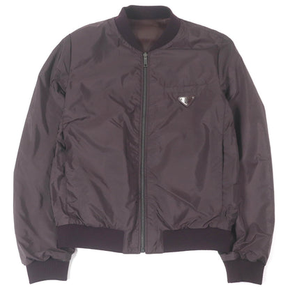 Prada Triangle logo Sheep leather Nylon 2way jacket