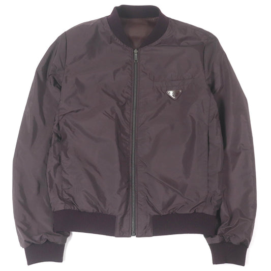 Prada Triangle logo Sheep leather Nylon 2way jacket