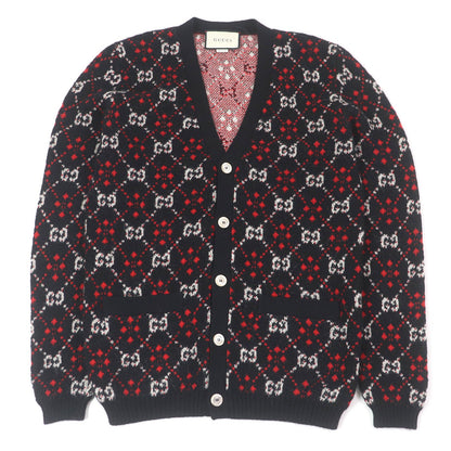 Gucci GG Diamond Argyle Alpaca Wool Cardigan