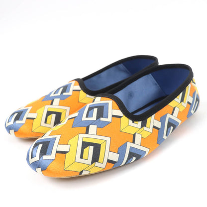 Gucci Geometric G logo print Satin Room Shoes
