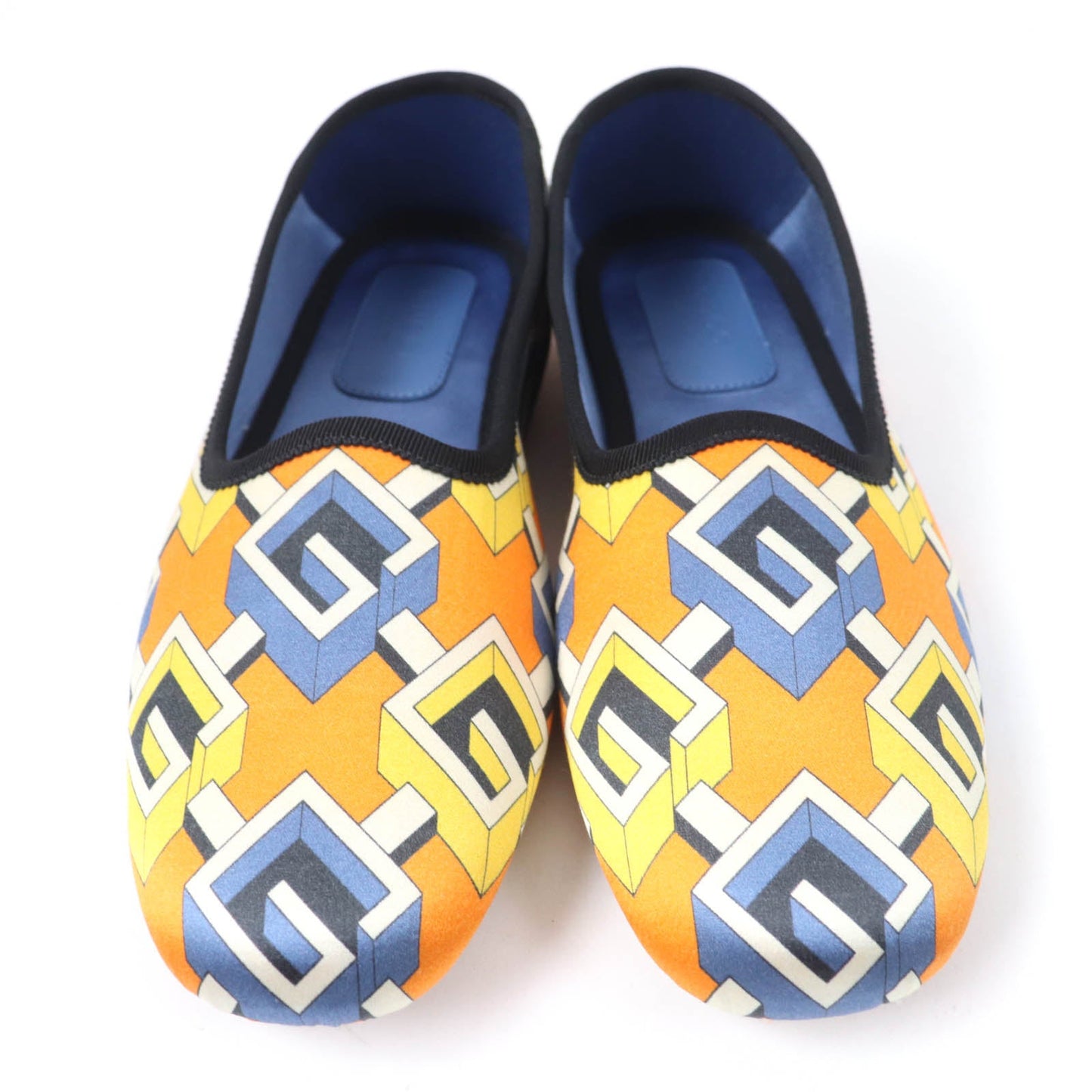 Gucci Geometric G logo print Satin Room Shoes