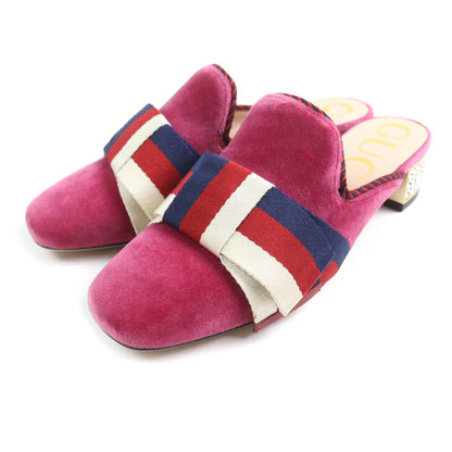 Gucci 496562 Velour Sandals