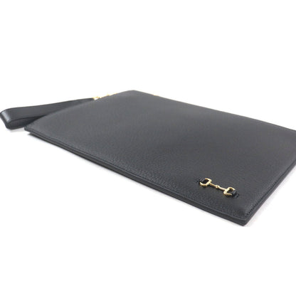 Gucci Horsebit Leather Clutch Bag