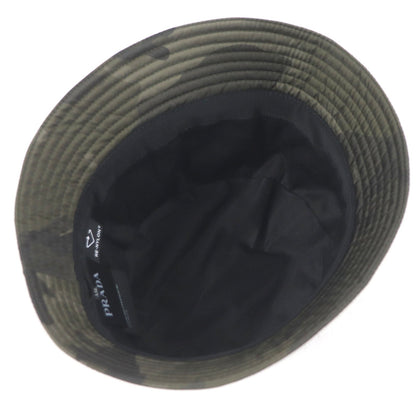 Prada Triangle Logo Bucket Hat Nylon Bucket Hat