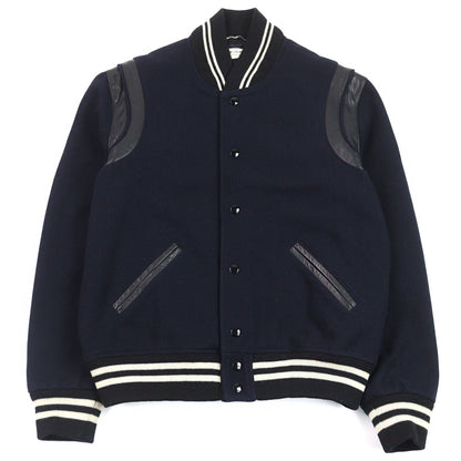 Saint Laurent Paris Eddie's leather and wool blend blouson