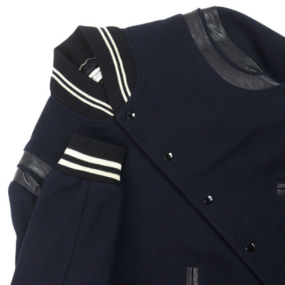 Saint Laurent Paris Eddie's leather and wool blend blouson