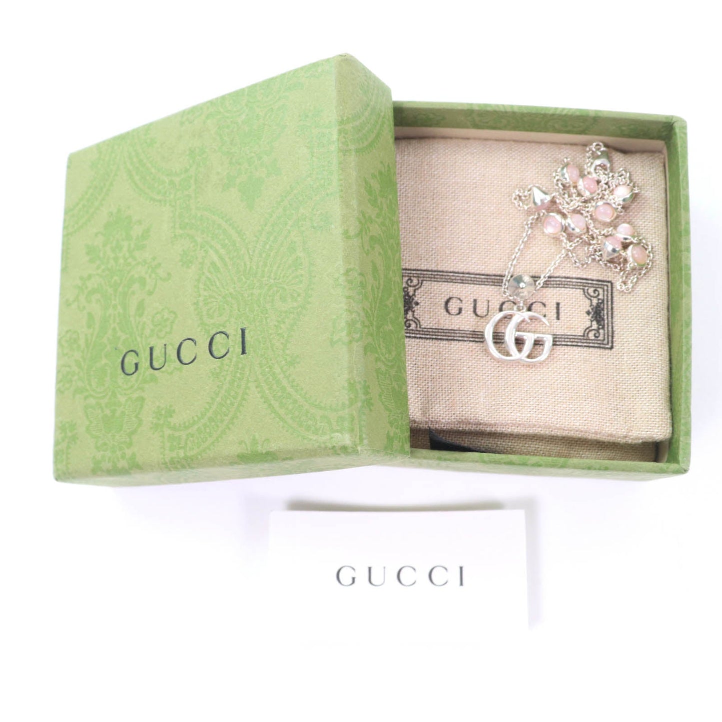 Gucci Double G Mother of Pearl AG925 Necklace