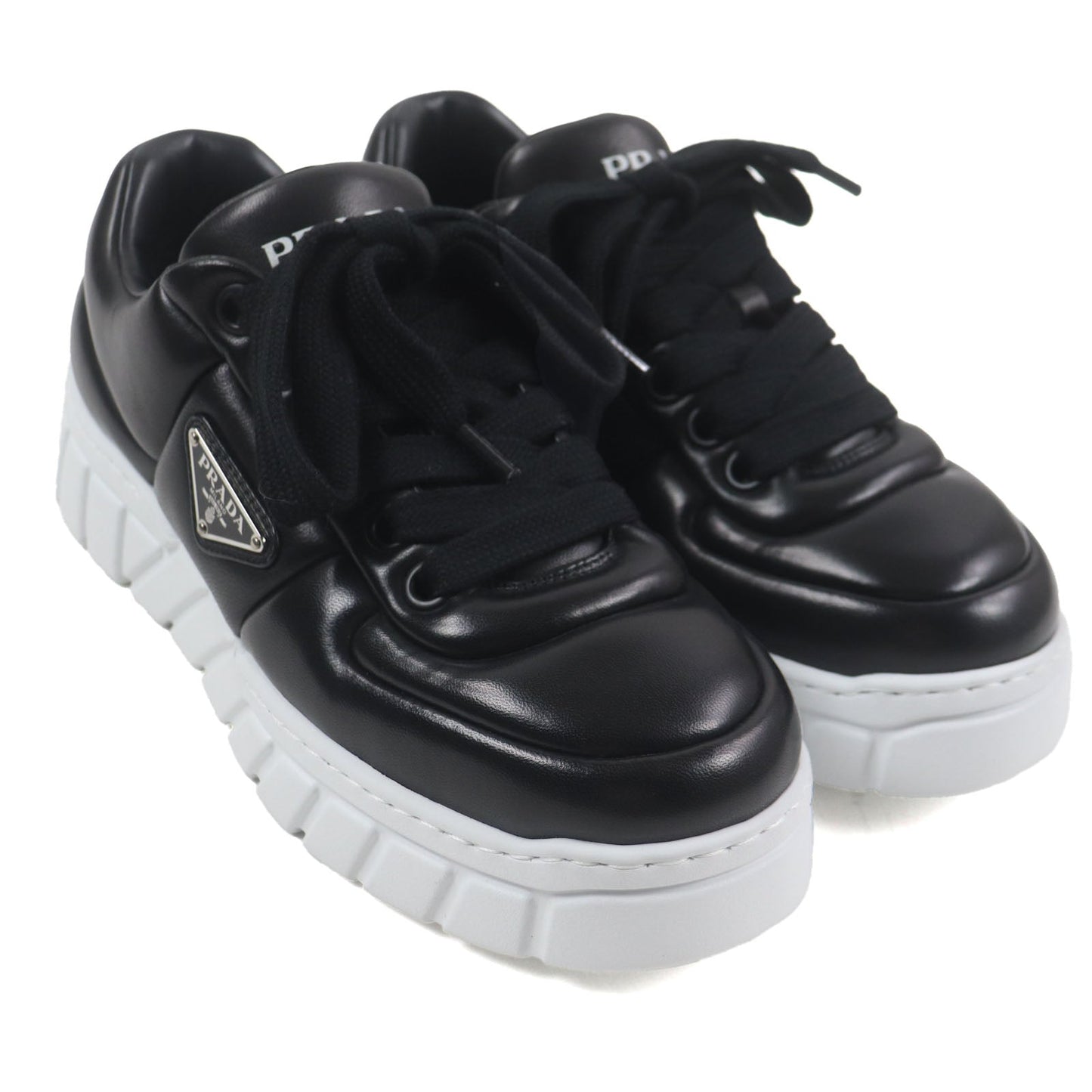 Prada Triangle logo Nappa leather sneakers