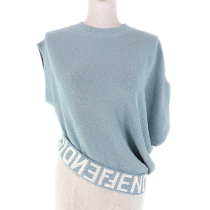 Fendi Knit Logo Design Rayon Top