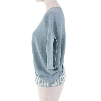 Fendi Knit Logo Design Rayon Top