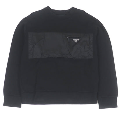 Prada Felpadouble Triangle Logo Cotton Sweatshirt