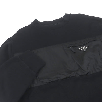 Prada Felpadouble Triangle Logo Cotton Sweatshirt