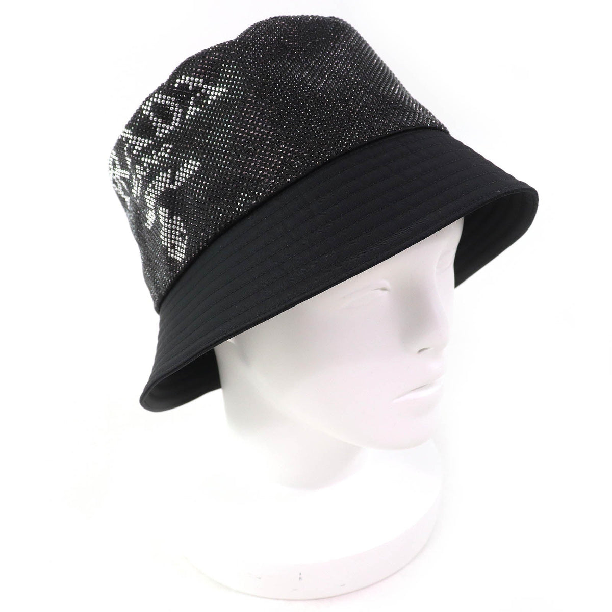 Prada Re-Nylon Logo Rhinestone Bucket Hat