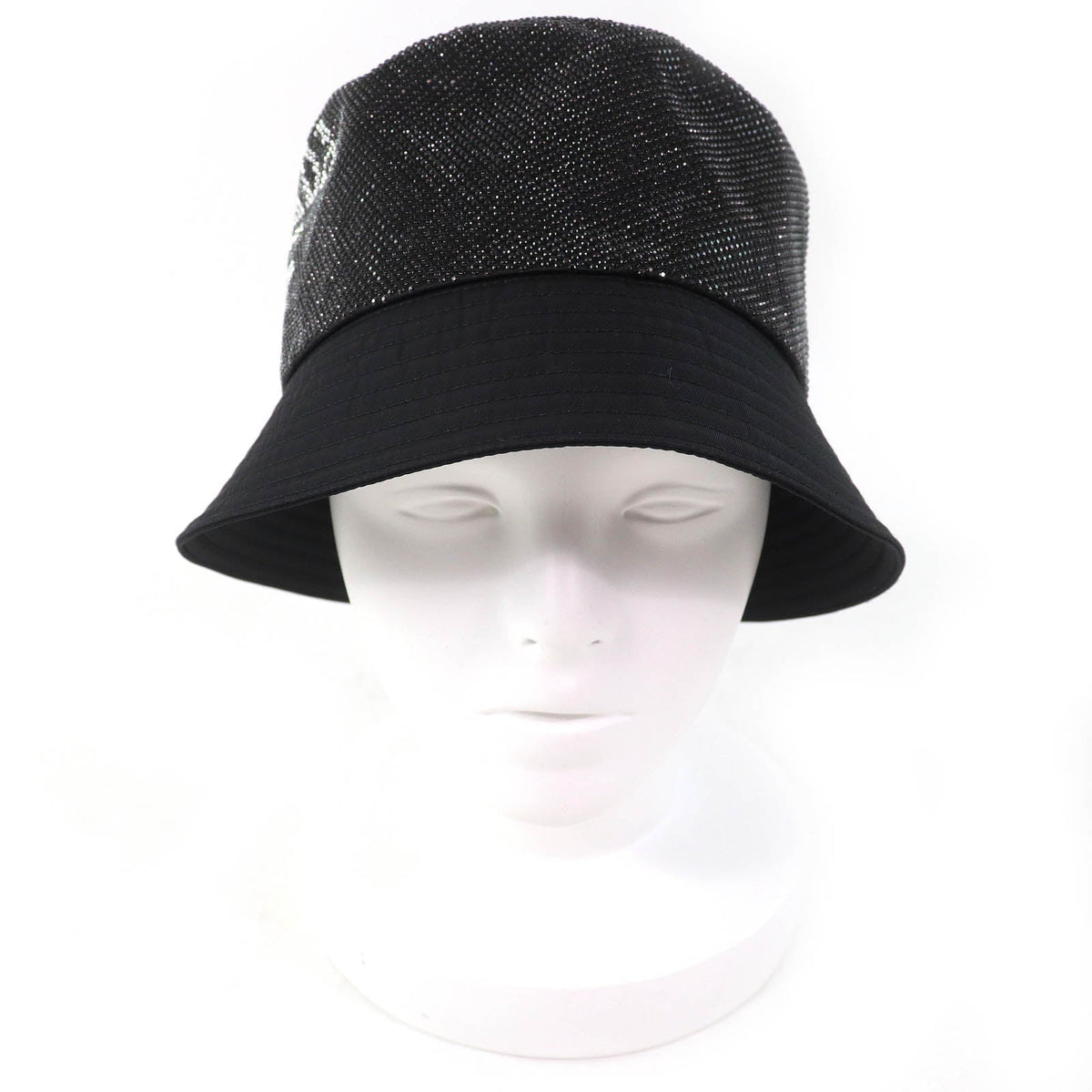 Prada Re-Nylon Logo Rhinestone Bucket Hat
