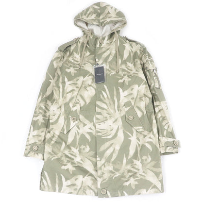 Saint Laurent Paris Leaf Print Mod Coat Coat