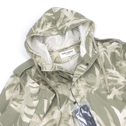Saint Laurent Paris Leaf Print Mod Coat Coat