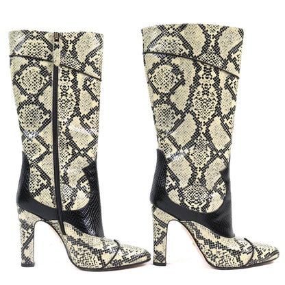 Gucci Python Pattern Leather Boots
