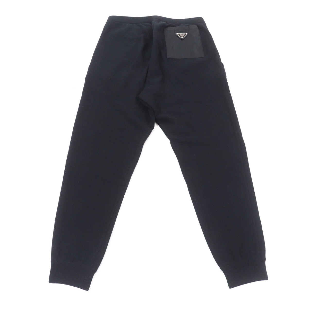 Prada RE-NYLON Triangle Logo Knit Switching Wool Pants