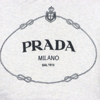 Prada Logo Embroidered Cotton Hoodie