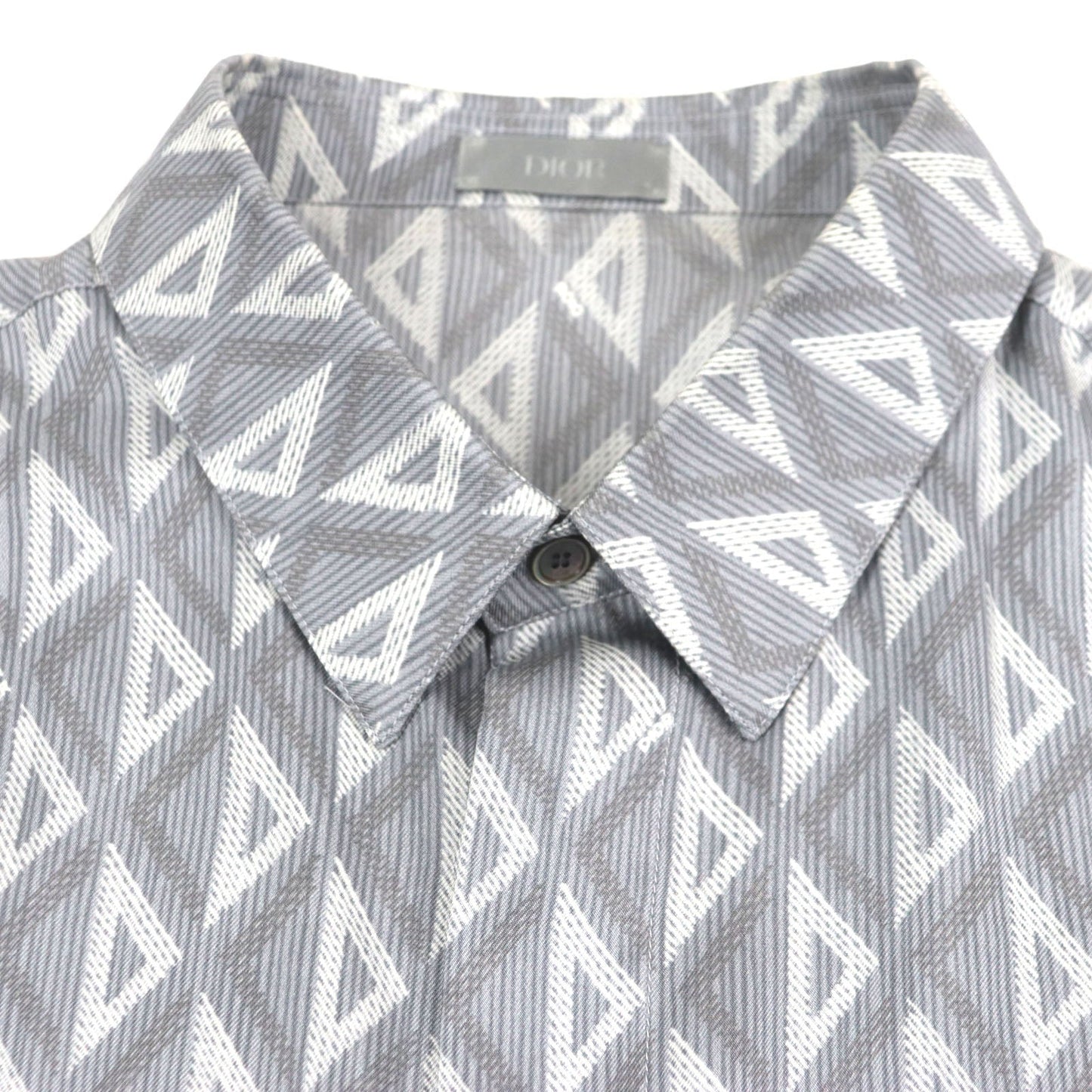 Dior CD Diamond Twill Silk Short Sleeve Shirt