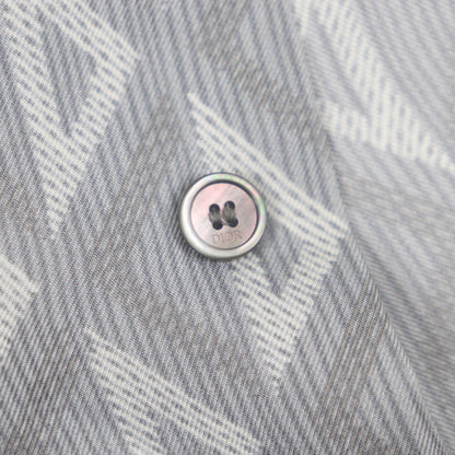 Dior CD Diamond Twill Silk Short Sleeve Shirt