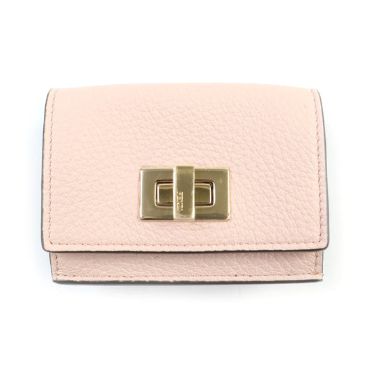 Fendi Peekaboo Tri-fold Leather Wallet
