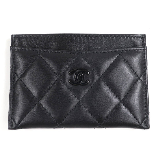 Chanel Card Case Matrasse COCO Mark Lambskin Card Case