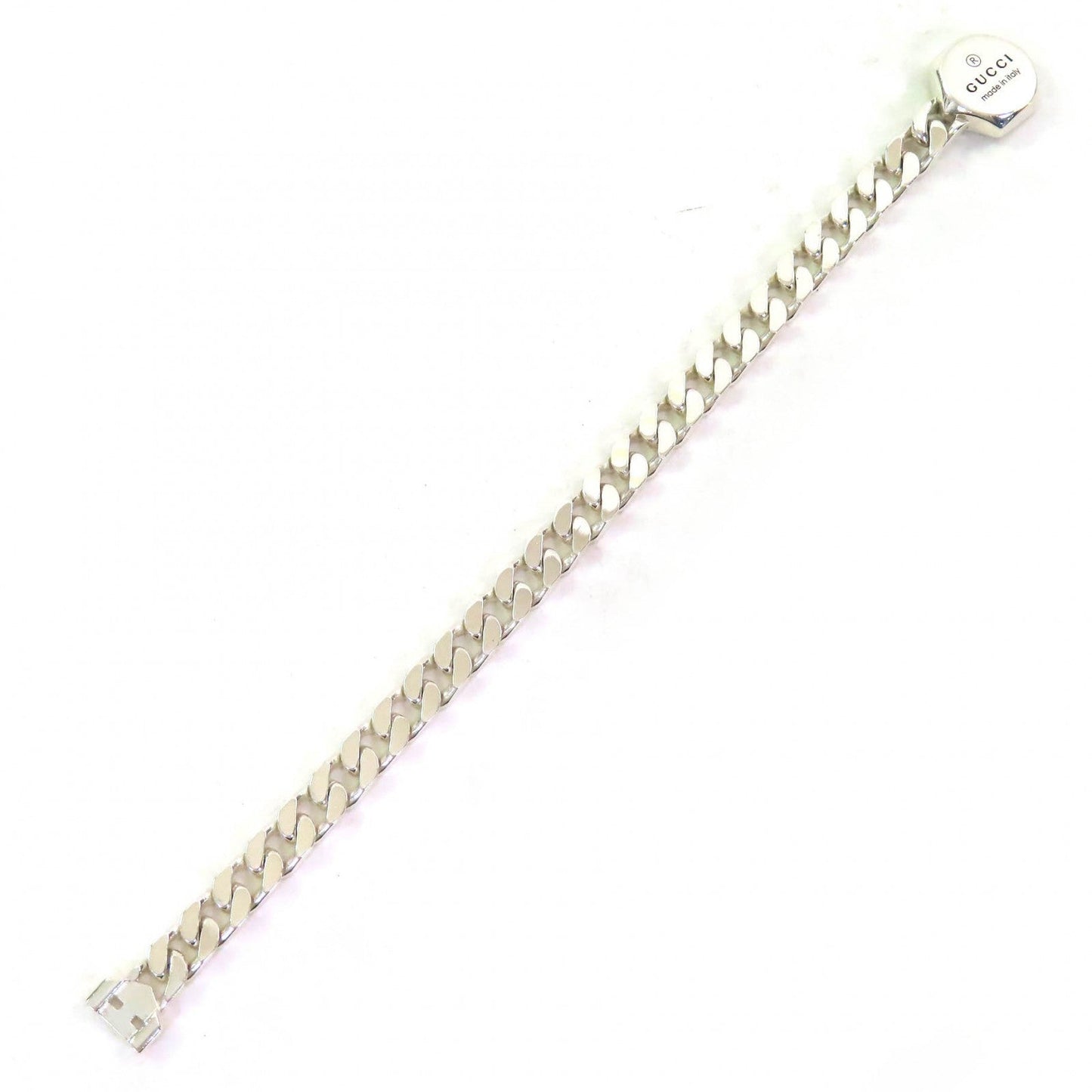 Gucci Trademark Bure Rubbed T logo bangle Silver Bracelet