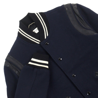 Saint Laurent Paris Eddie's leather-trimmed Teddy Jacket