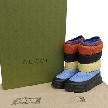 Gucci GG Nylon Leather Boots