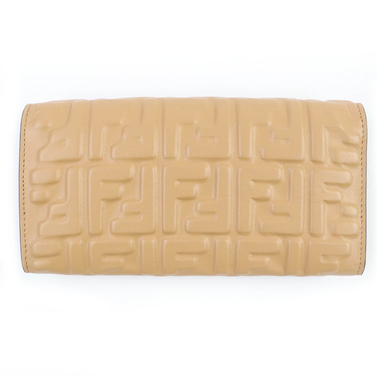 Fendi FFMetal Baguette Continental Leather Long Wallet