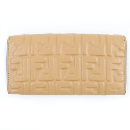 Fendi FFMetal Baguette Continental Leather Long Wallet